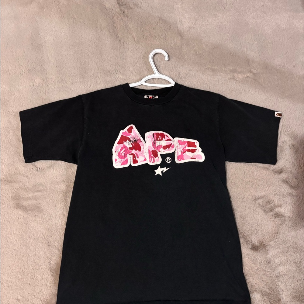 Bape Black and Pink Graphic Tee(real) limited offer